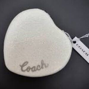 Coach Glitter Heart Shaped Compact Mirror